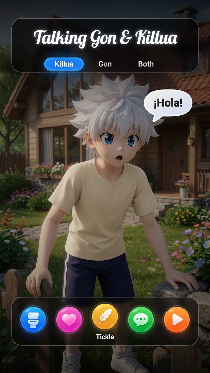 Killua en el jardín — pantalla principal